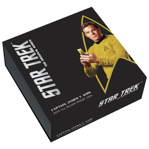 1 oz 2015 Star Trek Captain James T. Kirk Silver Proof Coin | Perth Mint