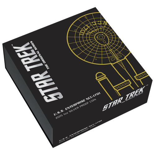 Pièce 1 once d'argent Épreuve numismatique Star Trek USS Enterprise NCC-1701 2015 | Monnaie de Perth