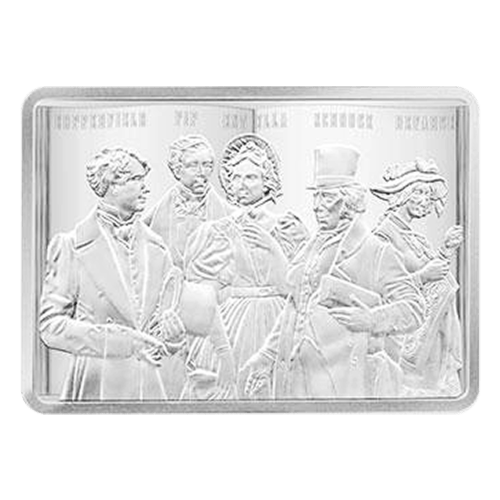 Pièce 1 once d'argent épreuve numismatique Charles Dickens 2015