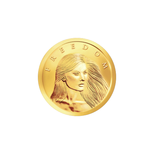 1/10 oz 2015 Determined Freedom Gold Round