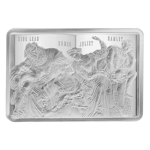 Pièce 1 once d'argent Épreuve numismatique 450ème anniversaire de Shakespeare 2014