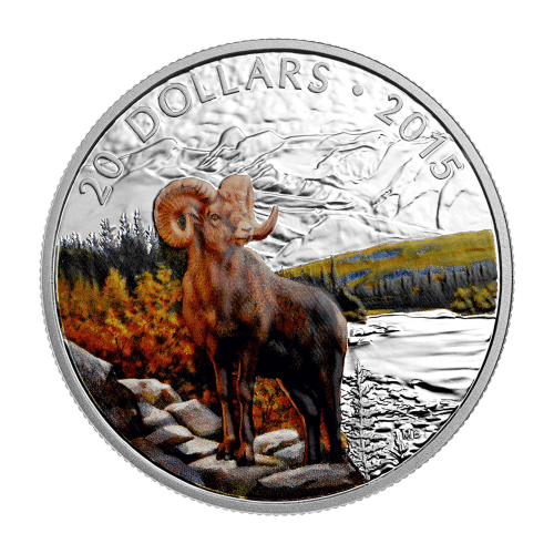 Pièce 1 once d'argent Mouflon d’Amérique 2015