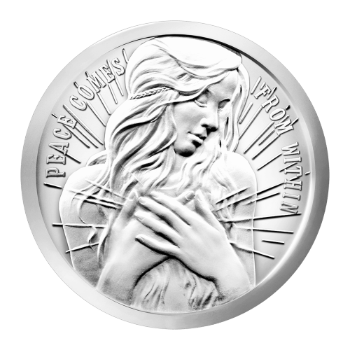1 oz 2015 Peace Comes From Within Silver Round