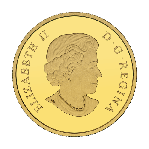 1 oz 2015 Singing Moon Mask Coloured Gold Coin