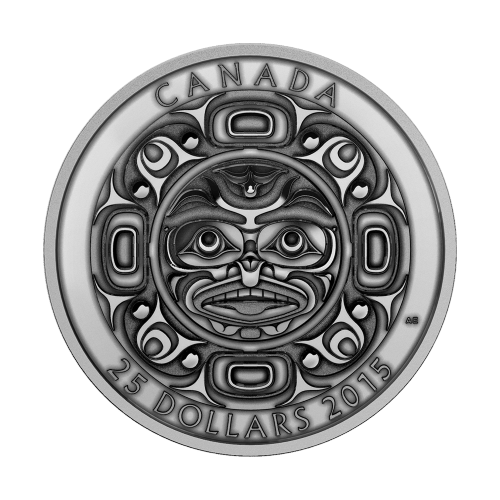 Set of 3 x 1 oz 2015 Singing Moon Mask Coloured Silver Coins