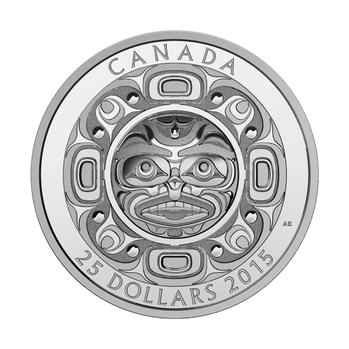 Set of 3 x 1 oz 2015 Singing Moon Mask Coloured Silver Coins