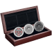 Set of 3 x 1 oz 2015 Singing Moon Mask Coloured Silver Coins