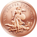 Ronde 5 onces de cuivre Sic Semper Tyrannis 2015