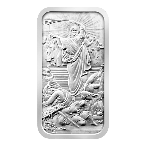 10 oz Jesus Clears the Temple Silver Bar | Silver Shield