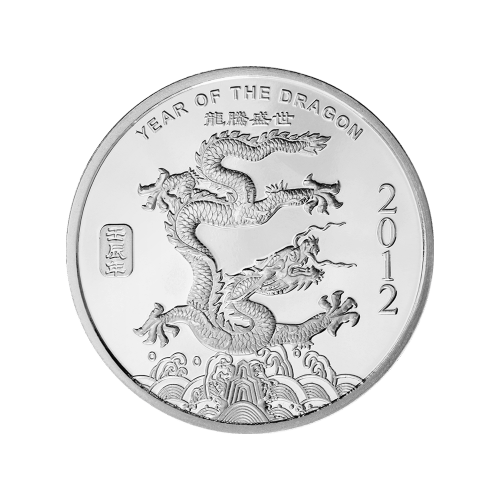 Ronde 1/2 once d'argent Année du Dragon 2012