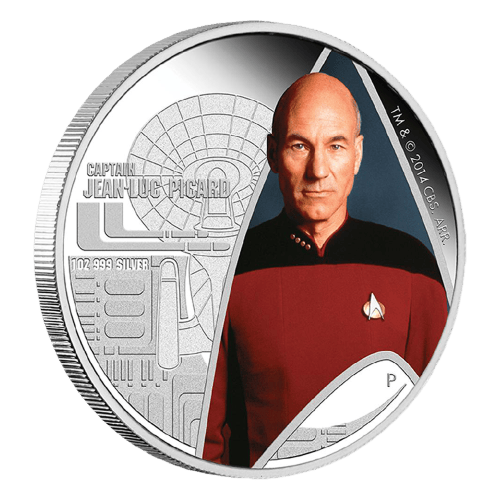 Buy Star Trek Captain Picard Silver Proof Coins | Silver Gold Bull US