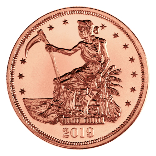 1 oz Zombucks Slayed Dollar Copper Round | Elemetal Mint