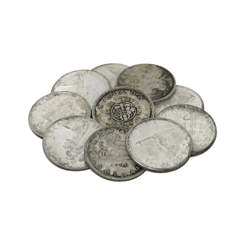 Sac de pièces d'argent pur à 80% de circulation Valeur nominale 10 $ | Monnaie royale canadienne