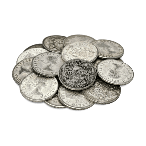 Sac de pièces d'argent pur à 80% de circulation Valeur nominale 10 $ | Monnaie royale canadienne