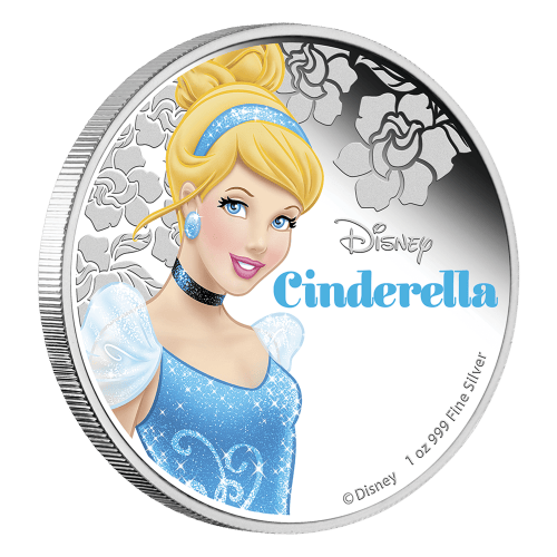 1 oz 2015 Disney Princess Cinderella Silver Coin | New Zealand Mint