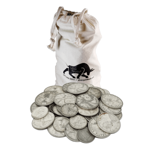 $100 Face Value Bag of Canadian Circulation 80% Pure Silver Coins | Royal Canadian Mint