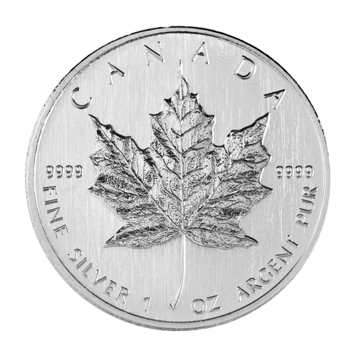 Pièce 1 once d'argent Feuille d'érable canadienne 2008