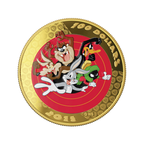 Montre de poche et pièce d'or 14 carats Bugs Bunny et ses amis de Looney Tunes™ 2015