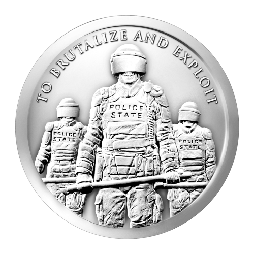 1 oz 2015 Slave Police Silver Round