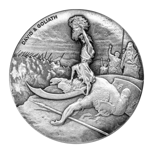 2 oz 2015 Biblical Series David and Goliath Silver Coin | Scottsdale Mint