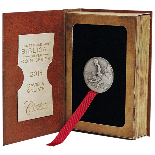 2 oz 2015 Biblical Series David and Goliath Silver Coin | Scottsdale Mint