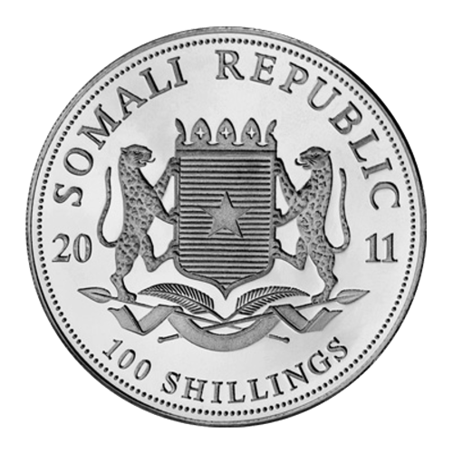 1 oz 2011 Somalian African Elephant Silver Coin | Bavarian State Mint