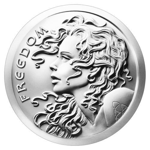 Ronde 2 onces d'argent Fille de la liberté 2015