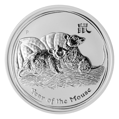 Pièce 1 once d'argent Lunaire Année de la Souris 2008 | Monnaie de Perth