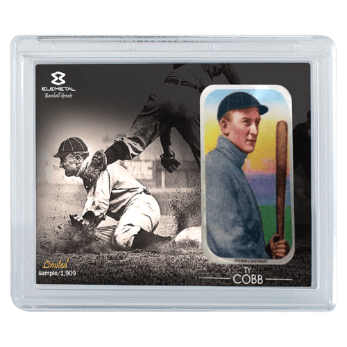 Lingot 1 once d'argent Série Baseball Greats Ty Cobb T-206 | Elemetal Mint