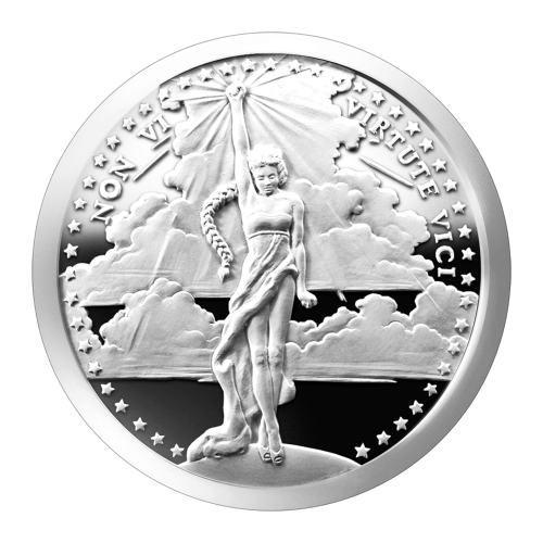 1 oz 2014 Non Vi Virtute Vici Mint Error Silver Proof-Like Round