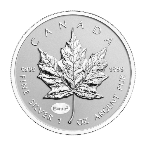 1 oz 2015 Canadian Maple Leaf E=mc2 Privy Reverse Proof Silver