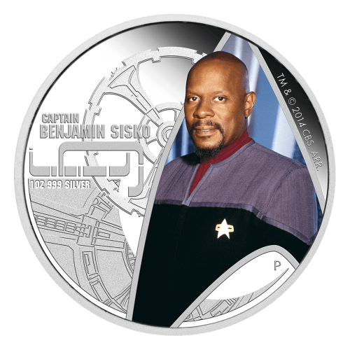 Pièce 1 once d'argent Épreuve numismatique Star Trek Capitaine Benjamin Sisko 2015 | Monnaie de Perth