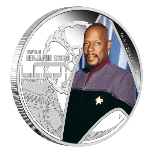 Pièce 1 once d'argent Épreuve numismatique Star Trek Capitaine Benjamin Sisko 2015 | Monnaie de Perth