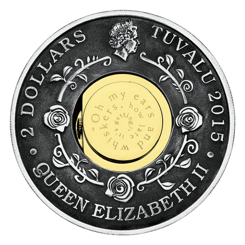 Pièce 2 onces d'argent 150e anniversaire des Aventures d'Alice aux pays des merveilles Horloge 2015 | Monnaie de Perth