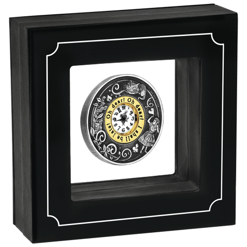 Pièce 2 onces d'argent 150e anniversaire des Aventures d'Alice aux pays des merveilles Horloge 2015 | Monnaie de Perth