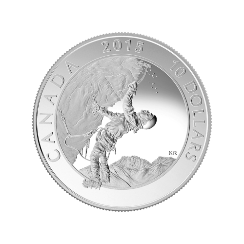 1/2 oz 2015 Adventure Canada: Ice Climbing Silver Coin | Royal Canadian Mint