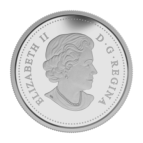 Pièce 1 once d'argent épreuve numismatique Aurores boréales : Le Corbeau 2015