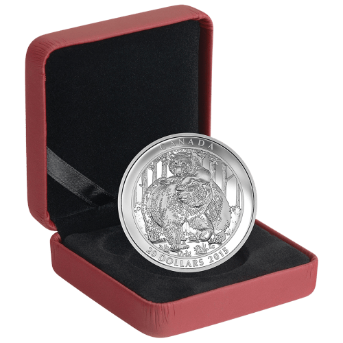 1 oz 2015 Grizzly Bear: Togetherness Silver Proof Coin | Royal Canadian Mint