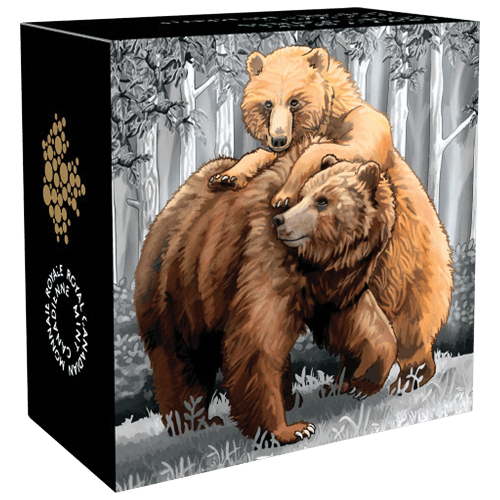 1 oz 2015 Grizzly Bear: Togetherness Silver Proof Coin | Royal Canadian Mint