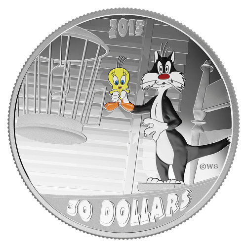 2 oz 2015 Looney Tunes™ Classic Scenes | Birds Anonymous Silver Proof Coin