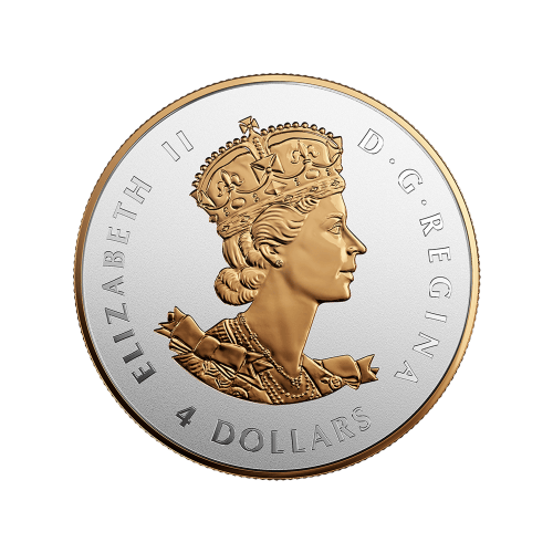 Ensemble divisionnaire Feuilles d'érable canadiennes 2016 - Pièces d'argent plaqué or Un règne historique