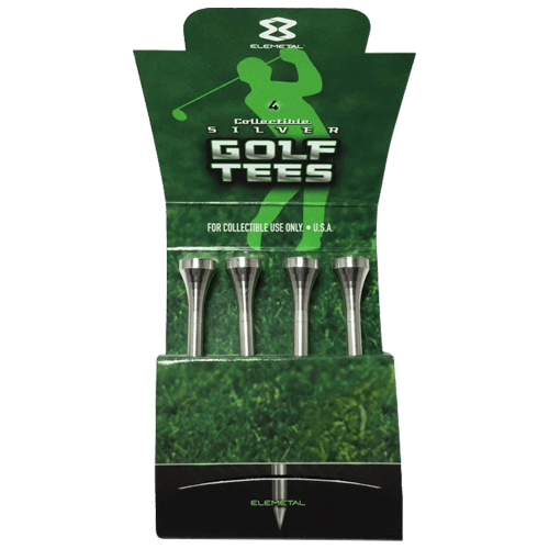 Set of 4 x 1/2 oz Silver Golf Tees | Elemetal Mint