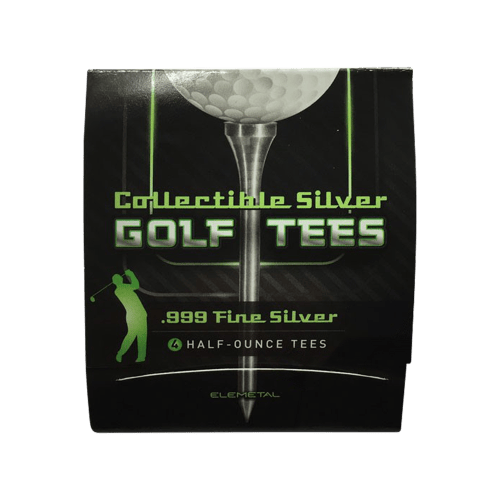 Set of 4 x 1/2 oz Silver Golf Tees | Elemetal Mint