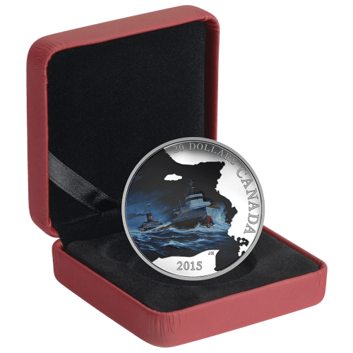 Pièce 1 once d'argent Épreuve numismatique Série Bateaux perdus dans les eaux canadiennes | S.S. Edmund Fitzgerald 2015