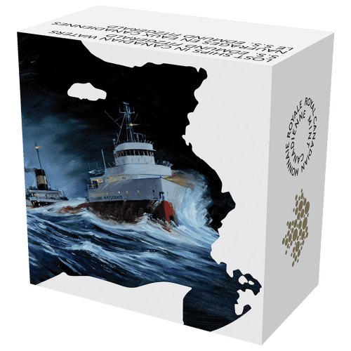 Pièce 1 once d'argent Épreuve numismatique Série Bateaux perdus dans les eaux canadiennes | S.S. Edmund Fitzgerald 2015
