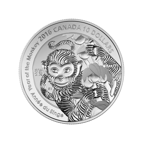 1/2 oz 2016 Year of the Monkey Silver Coin | Royal Canadian Mint