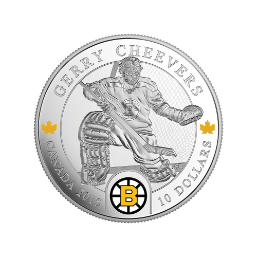 1/2 oz 2015 Goalies: Gerry Cheevers Silver Proof Coin | Royal Canadian Mint