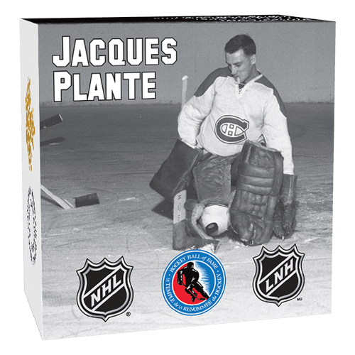 1/2 oz 2015 Goalies: Jacques Plante Silver Proof Coin | Royal Canadian Mint