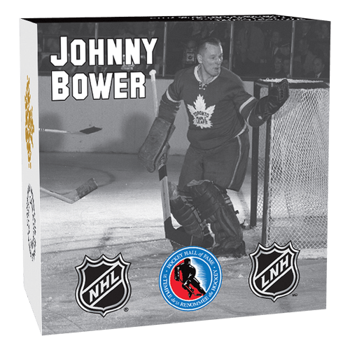 Pièce 1/2 once d'argent Épreuve numismatique Gardiens de but | Johnny Bower 2015