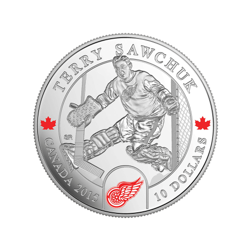 Pièce 1/2 once d'argent Épreuve numismatique Gardiens de but | Terry Sawchuk 2015